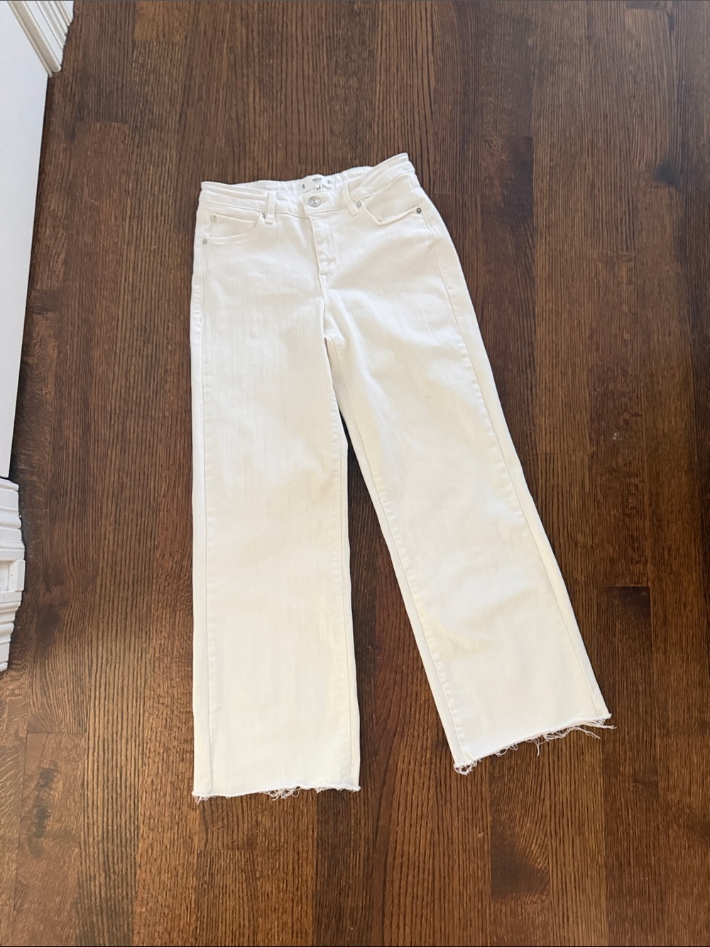 Mango Cream Wide-Leg Mid-Rise Jeans Womens Size 6